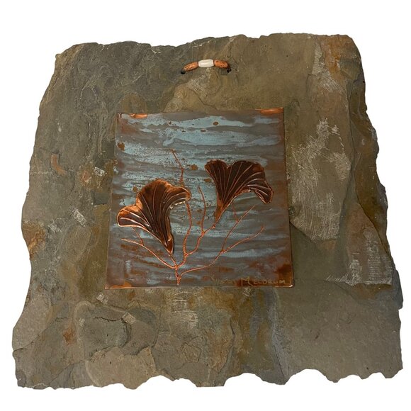 Copper & Slate Wall Art By Sheri Meldrum 11" x 12" - Picture 7 of 7